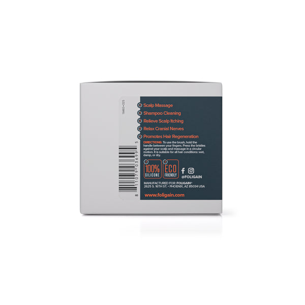 FOLIGAIN Scalp Therapy Exfoliator & Massager in Black - FOLIGAIN